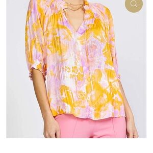 Current Air blouse, pink, lilac and orange size M